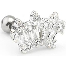 The Originals Çelik Tragus Piercing Taç Figürlü Zirkon Taşlı