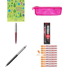 Faber-Castell Mesh Dosya Kalem Tipi, Pembe... +5 Parça Fırsat Seti