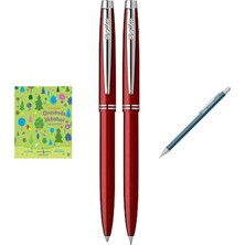 Scrikss 108 Prestige Tükenmez Kalemversatil Kalem Takım Kırm... +2 Parça Fırsat Seti