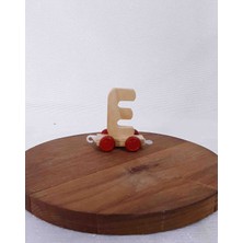 Lal Dizayn Dekoratif Tekerlekli Ahşap Harf- E