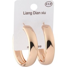 The Originals Ithal Vip Gold Renk Kalın Halka Küpe (Çap 4 Cm)