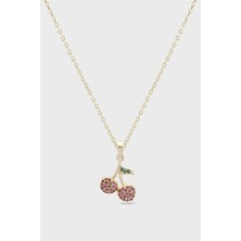 The Originals Zirkon Kiraz Figürlü Kolye 45 cm