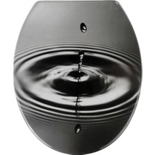 Wenko Waterdrop Grey Klozet Kapağı