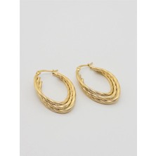 The Originals Çelik Üç Halkalı Gold Renk Küpe