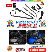 PINUKS Opel Meriva B 2011   Sese Duyarlı Rgb Araç Içi LED Aydınlatma | 8 Renk & Kumandalı (Premium)