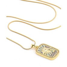 The Originals Kadın Çelik Yunus Figürlü Gold Renk Tarot Kolye 45CM