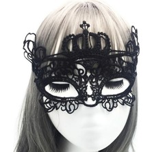 Zero Land Storozde Siyah Renk Dantel Kesim Dantel Işlemeli Balo Parti Maskesi 9 No