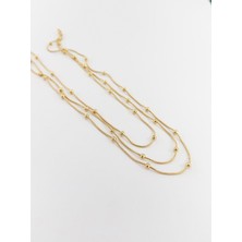 The Originals Kadın Çelik Çoklu Dorika Gold Renk Kolye