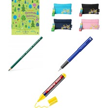 Faber-Castell Knights Kalem Çantası Tek Gözlü... +4 Parça Fırsat Seti