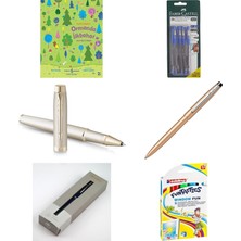 Faber-Castell 1425 10'lu 2 Renk Tükenmez ( 5 Siyah+5 Mavi)... +5 Parça Fırsat Seti