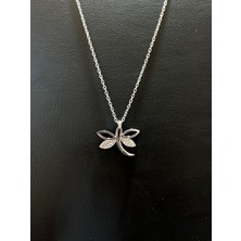 Luna Gümüş Taşlı Orta Boy Yusufçuk Kadın Gümüş Kolye