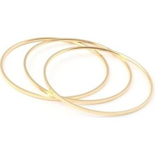 The Originals Kadın Ajda Üçlü Çelik Bilezik Gold Renk 66MM
