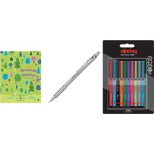 Scrikss Office Graphx Mekanik Kurşun Kalem Saten Gri 0.7 Mm... +2 Parça Fırsat Seti