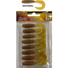 Ryuji Swim Worm 5.5cm 1.5gr Kokulu Lrf Silikon Yem 8 Adet Motoroil