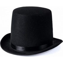 Zero Land Storozde Yetişkinler Için Siyah Renk Ringmaster Sihirbaz Şapkası Fötr Şapka 15 cm