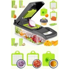 Uni Zer 13 Parça Hazneli Sebze Doğrayıcı Dilimleyici Kesici Çok Fonksiyonlu Rende Seti