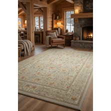 Kilim Home Soft Bej Vintage Halı | Lale Motifli Klasik Salon Halısı