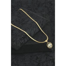 The Originals Kadın Çelik Italyan Kolye Göz Figürlü Gold Renk