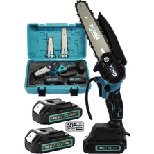 Normadia Çift Bataryalı Mavi Ağaç Dal Budama Testeresi, Yüksek Güçlü ve Dayanıklı