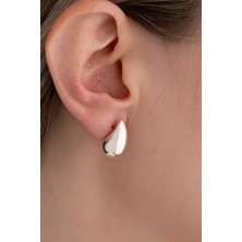 Two Arts Kadın 925 Ayar Gümüş Damla Bottega Tarz Göz Yaşı Küpe | 14K Altın Kaplama | Hediye Kutusunda