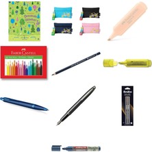 Faber-Castell Knights Kalem Çantası Tek Gözlü... +9 Parça Fırsat Seti