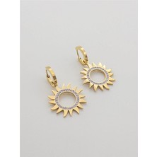 The Originals Çelik Güneş Model Gold Renk Küpe