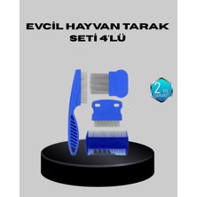 Renklime Evcil Hayvan Tüy Bakım Seti – 4’lü Paslanmaz Çelik ve Eco Plastik, Kolay Temizlenebilir ve Dayanıklı
