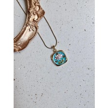 The Originals Kadın Çelik Incili Colours Çiçek Sanat Kolye