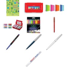 Faber-Castell Altıgen Pastel Boya, 12 Renk, Plastik Kutu, Yu... +9 Parça Fırsat Seti