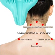 Indispensablely Ortopedik Servikal Boyun Masaj Yastığı Dik Duruş Destekleyici Omurilik Hörgüç Rahatlatıcı