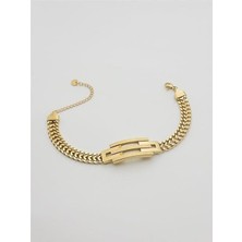 The Originals Kadın Çelik Hasır Kaburga Model Gold Renk Bileklik