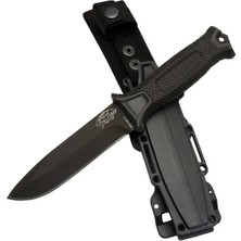 Indispensablely Tiger Tactical Htm 1041 A Siyah / Survival 27CM - Kauçuk Sap, Kılıflı, Kutulu