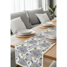 HM Polisaj Leoparın Mavi Yolculuğu Dijital Baskılı Runner Kumaş 40*140CM