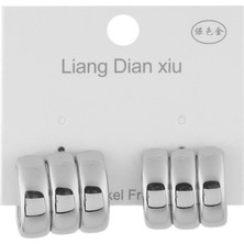 The Originals Ithal Vip Üçlü Halka Görünüm Gümüş Renk Küpe