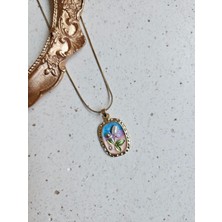 The Originals Kadın Çelik Incili Colours Çiçek Sanat Kolye