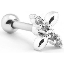 The Originals Çelik Tragus Piercing Çiçek Figürlü Zirkon Taşlı