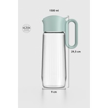 Renga Luvia 1500 ml Cam Gravürlü Sürahi 111034 Yeşil