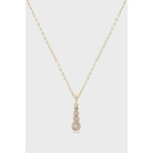 The Originals Zirkon Dört Taşlı Kolye 45 cm