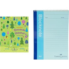 Faber-Castell Bloknot Canlı Renk A4 80 Yaprak Çizgili... +1 Parça Fırsat Seti