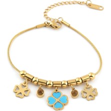 The Originals 316L Çelik Yonca Model Bileklik Gold Renk