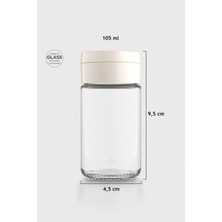 Renga Dorian 105 ml Bej Kapaklı Cam Tuzluk 121006