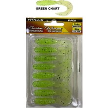 Ryuji Swim Worm 5.5cm 1.5gr Kokulu Lrf Silikon Yem 8 Adet Green Chart