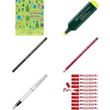 Faber-Castell 1548 Fosforlu Kalem Sarı, Uzun Ömürlü, Yeniden... +5 Parça Fırsat Seti