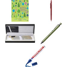 Rotring 600 Tükenmez Kalem, Kırmızı... +4 Parça Fırsat Seti