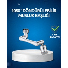 Renklime Dönen Musluk Başlığı 1080 Derece Ayarlanabilir Filtreli Sprey Uç