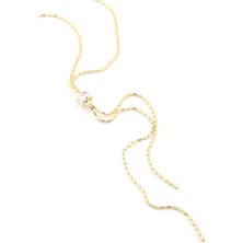 The Originals Ithal Vip Zirkon Taşlı Zincir Y Dekolte Kolye Gold Renk