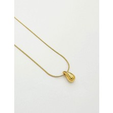 The Originals Kadın Çelik Kolye Damla Figürlü Gold Renk 45 cm