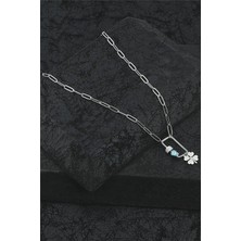 The Originals Kadın Çelik Nazar Kalp Yonca Figürlü Gümüş Renk Kolye