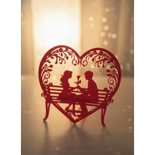 SNM Seni Seviyorum Yazılı Kırmızı Kalp Dekoratif Masaüstü Hediye - Sevgililer Günü & Yıldönümü