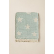 Barine Yıldız Jakarlı Pofuduk Bebek Battaniyesi Mint